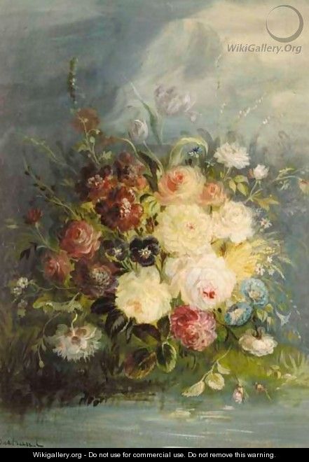 Still Life Of Flowers - Bertrand-Georges De Bayle