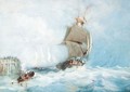A Merchantman Entering Port In A Strong Breeze - George the Elder Chambers