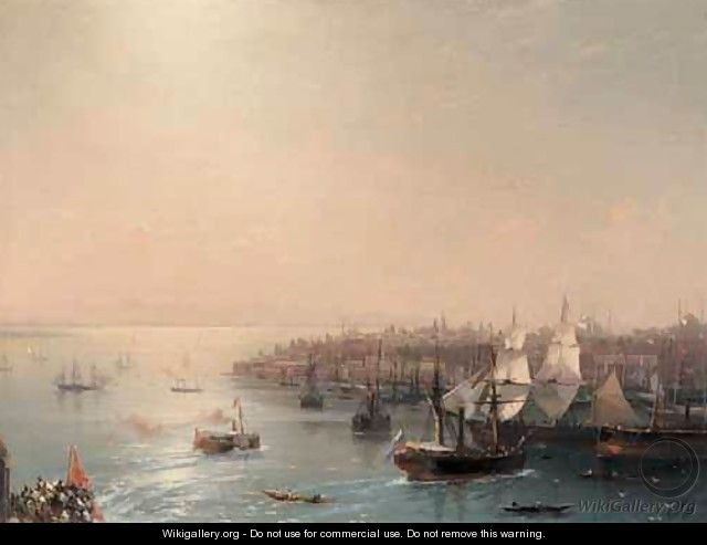 Arrival Of The Russian Ship In Constantinople - Ivan Konstantinovich Aivazovsky
