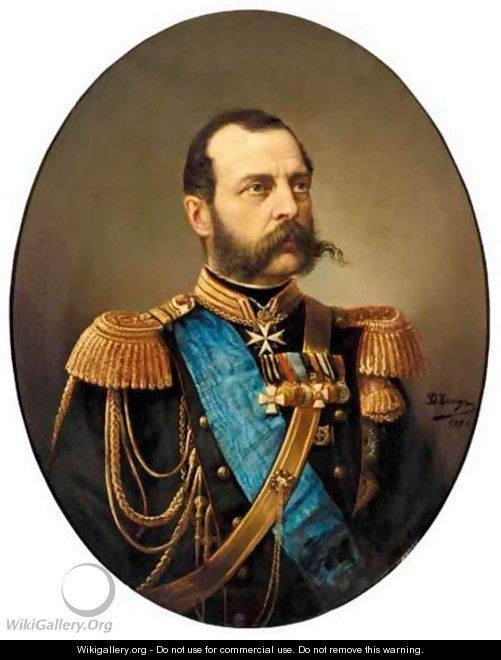 Portrait Of Tsar Alexander II - D. Rossyn