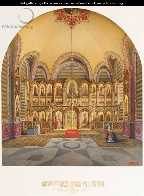 Interior Of The Church Of Saint Nicholas - Vasily Vasilievich Griznov