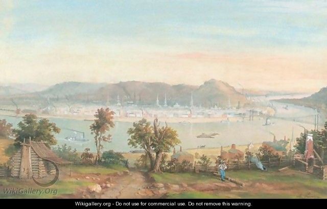 View Of Cincinnati - Marie Adrien Persac