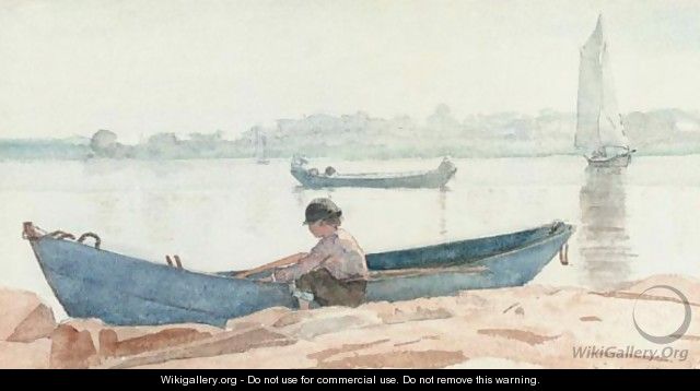Boy With Blue Dory - Winslow Homer