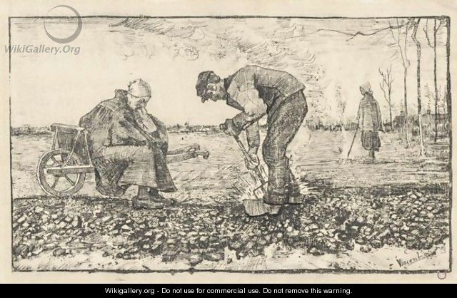 Travail Des Champs (Burning Weeds) - Vincent Van Gogh