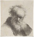 Bust Of An Old Man With Flowing Beard And White Sleeve - Rembrandt Van Rijn