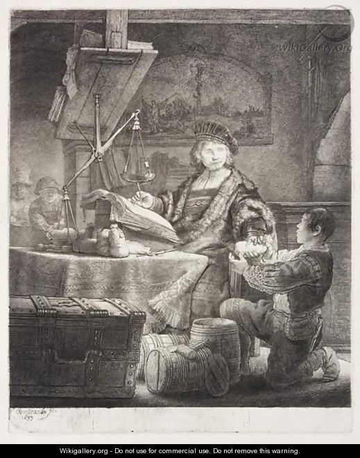 Jan Uytenbogaert, The Goldweigher - Rembrandt Van Rijn