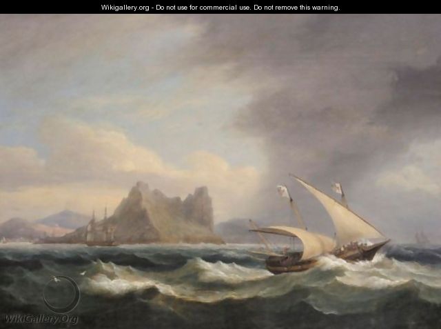 Shipping Off A Mountainous Coast In Stormy Seas - Thomas Luny