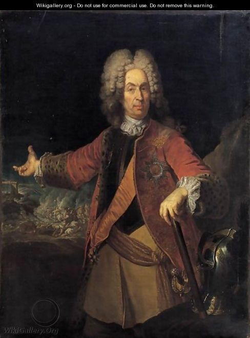Ritratto Del Maresciallo Conte Johann Matthias Von Der Schulemburg (1661-1747) - Bartolomeo Nazzari