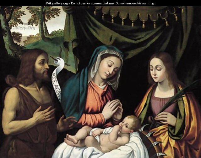 Madonna Col Bambino, I Santi Giovanni Battista E Caterina - Gian Paolo L