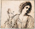 Study of a young woman - Giovanni Francesco Guercino (BARBIERI)