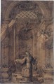The annuciation to Zacharias in the temple - (after) Fontainebleau