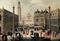 Venice, A View Of The Piazzetta And The Palazzo Ducale - (after) Louis De Caullery