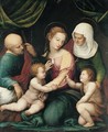 The Holy Family With Saint Elizabeth And Saint John The Baptist - Leonardo Da Pistoia