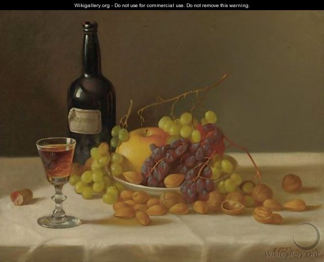 Still Life Fruit And Wine Glass - John Francis