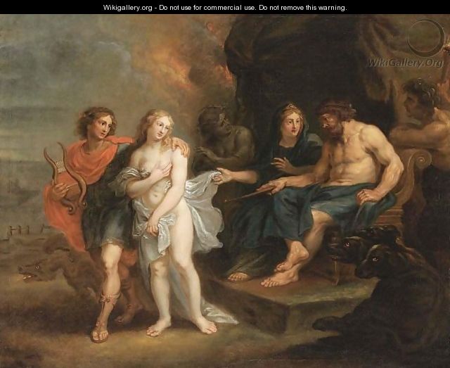 Orpheus Searching Eurydice In The Underworld (Met. 10 11-63) - Antwerp School