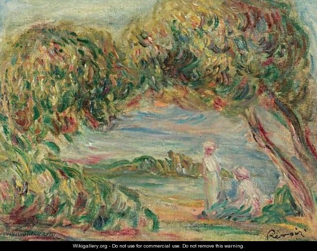 Deux Femmes Dans Un Paysage - Pierre Auguste Renoir