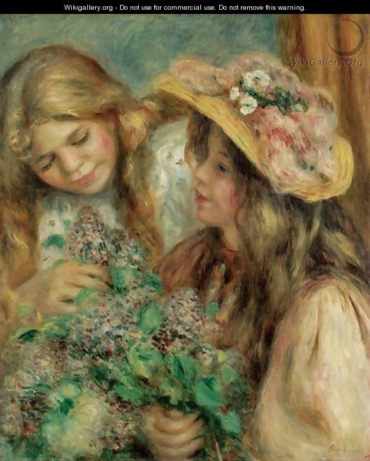 Jeunes Filles Aux Lilas - Pierre Auguste Renoir