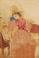 Demoiselle En Rouge - Edouard (Jean-Edouard) Vuillard