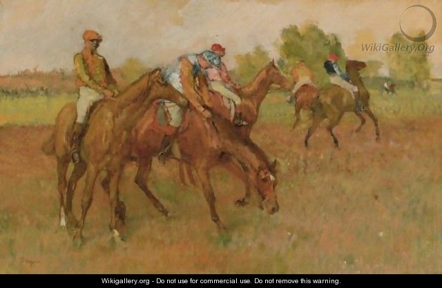 Avant La Course - Edgar Degas