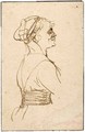 Profile Study Of A Woman, Half Length - (after) Rembrandt Van Rijn