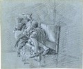Study Of A Man Resting On A Bench - (after) Gerrit Zegelaar