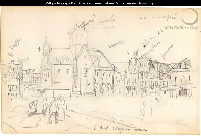 Studies Of The Market Square And Waag In Alkmaar, And Other Buildings - Isaac Israels