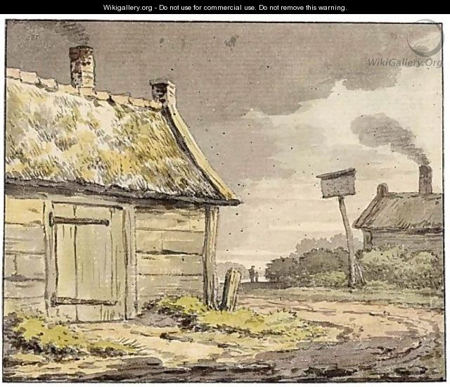 A Cottage Near A Country Road - Anthonie Andriessen