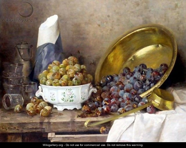 Still Life With Plums - Eugene Claude