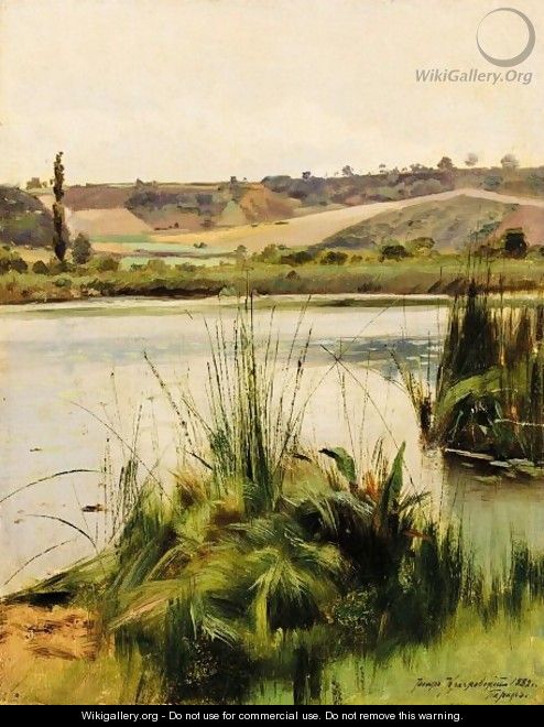 Reeds By The River - Iosif Evstafevich Krachkovsky