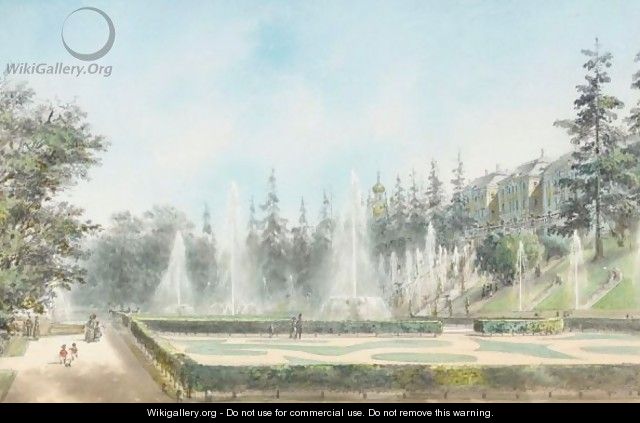 The Fountains At Peterhof - Josef Iosefovich Charlemagne