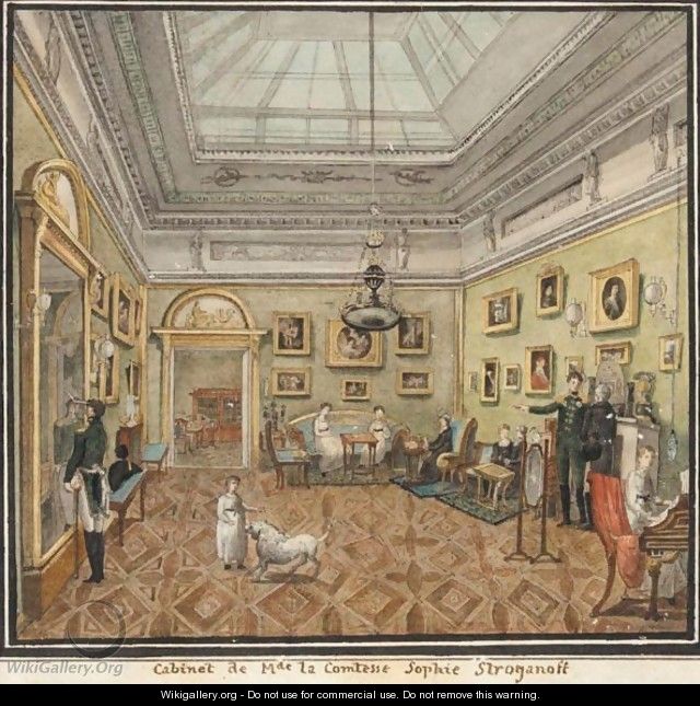 The Drawing Room Of Countess Sophie Stroganoff - Russian School