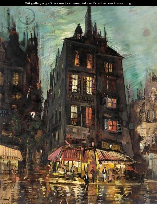 View Of The Rue De Venise, Paris - Konstantin Alexeievitch Korovin
