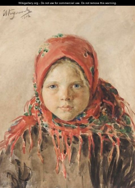 Russian Peasant Girl - Ivan Semenovich Kulikov