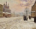 A Winter Morning On The Malaya Dmitrovka In Moscow, By The Gates Of The Strasnoi Monastery - Paul Louis Bouchard