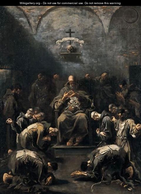 La Predica Ai Monaci Penitenti - Alessandro Magnasco