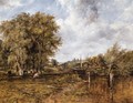A Wooded Landscape With Cattle And A Cottage Beyond - Frederick Waters Watts