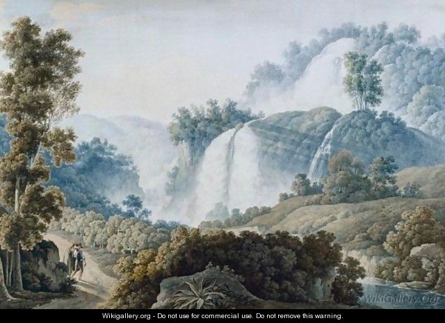 View Of The Waterfalls At Tivoli - Filippo Giuntotardi