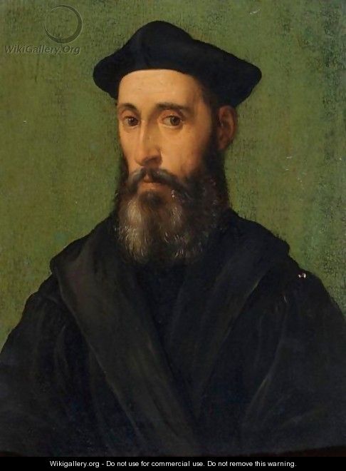 Portrait Of A Bearded Man - Emilian School
