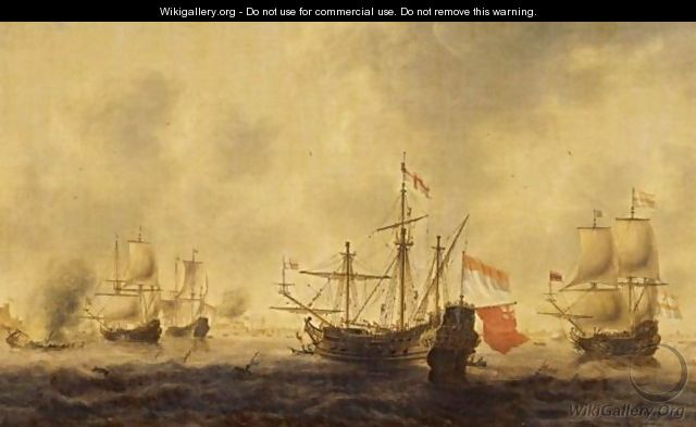 The Dutch Attack On The Medway - Jacob Adriaensz. Bellevois