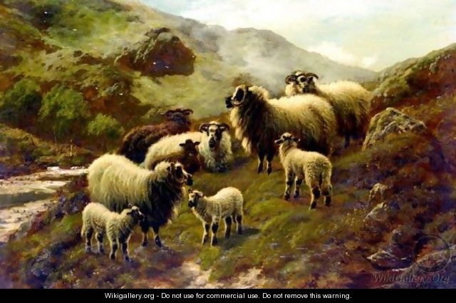 Landscape With Sheep - Robert Watson