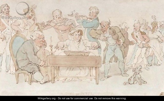 Playing In Parts - Thomas Rowlandson