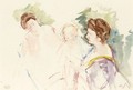 Deux Meres Et Un Enfant Dans Un Bateau - Mary Cassatt
