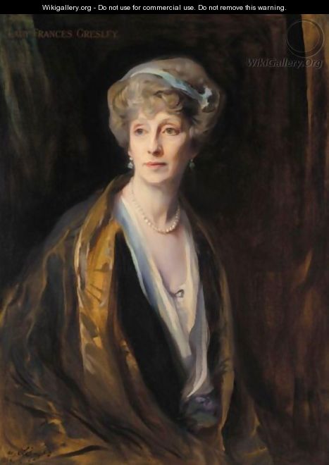 Portrait Of Lady Frances Gresley - Philip Alexius De Laszlo