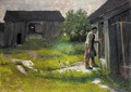 Et Gardstun (In The Farmyard) - Gustav Wentzel