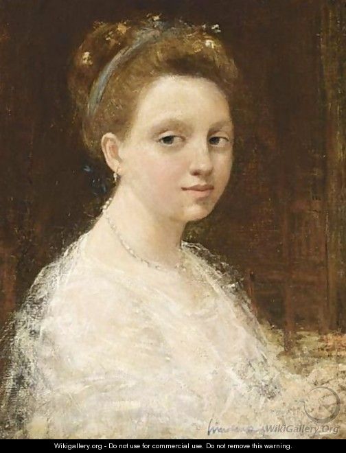 A Portrait Of An Elegant Lady - Willem Maris