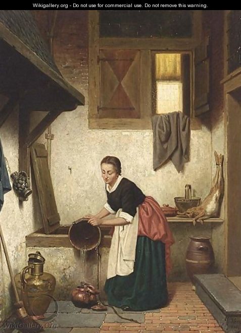 A Woman In An Interior - Charles Joseph Grips