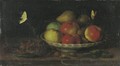Still Life With Apples And Nutsstill Life With Flowers In A Vase - (after) Jacob Fopsen Van Es