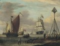 Navires Hollandais Pres D'Une Cote workshop Of Abraham Storckdutch Ships By A Coast - (after) Abraham Storck
