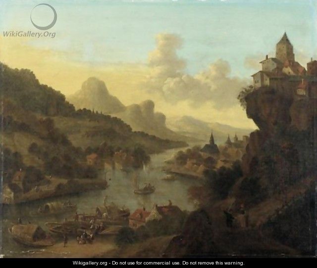 Paysage De La Vallee Du Rhin follower Of Jan Griffierrhenish Landscape - Jan the Elder Griffier