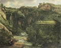 Paysans Romains Au Pied De La Cascade De Tivoli - Achille-Etna Michallon